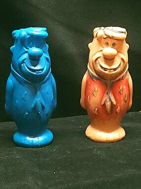 Vintage Fred Flintstone Blow Mold Figures | Hanna-Barbera 1970s